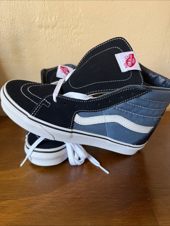 Vans Other - Vans Sk8-Hi Two-Tone High Top Sneakers — Black & Slate Blue